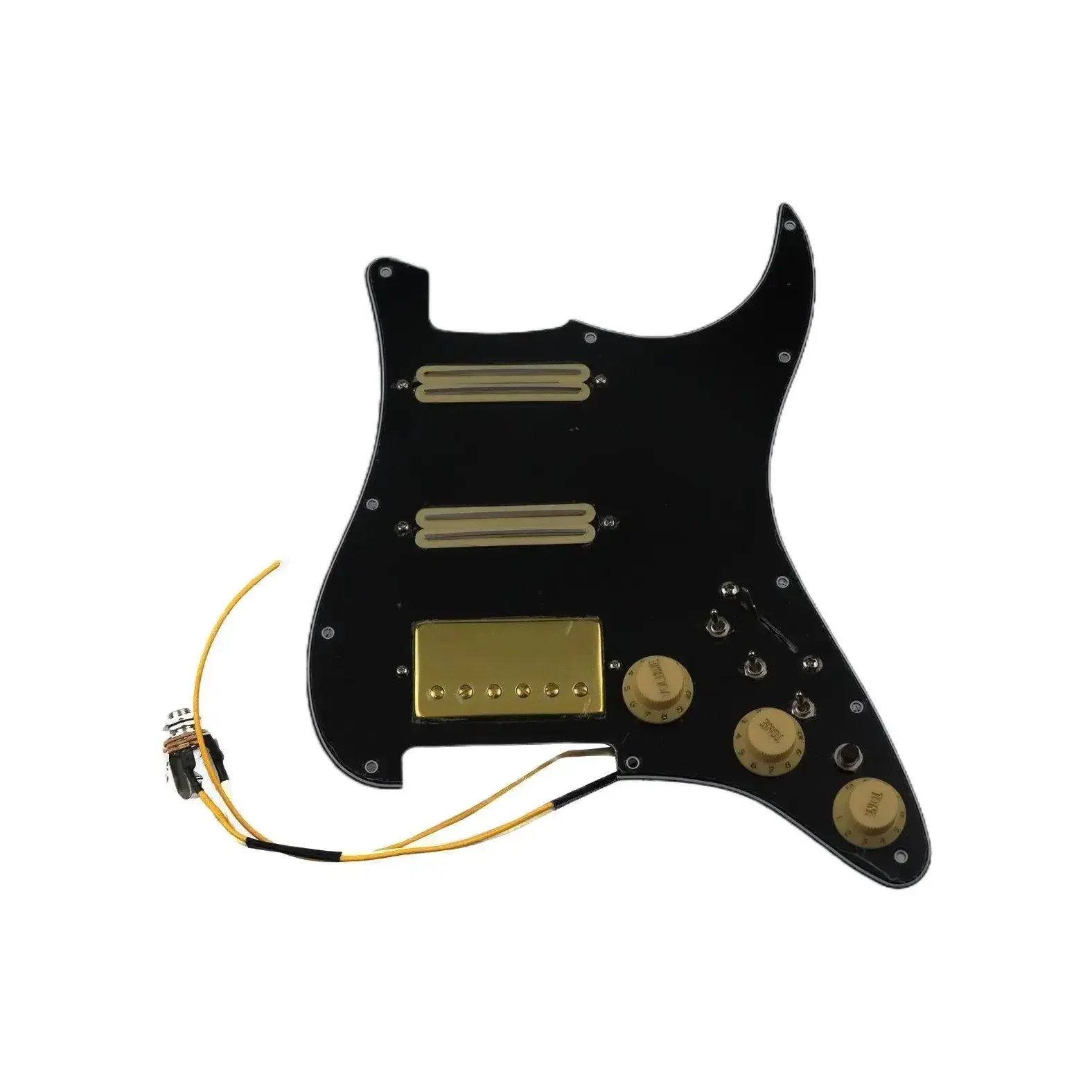 SSH Prewired Loaded ST Pickguard Multifunction Dual High Output Mini Humbucker Pickups 3 Single Cut Switch