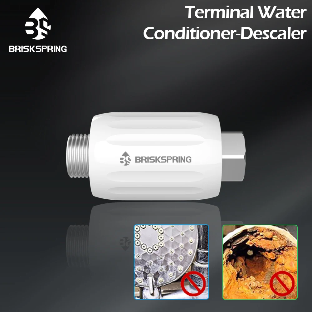 Briskspring Salt Free Water Descaler, Water Heater Softener, Prevent Scale Buildup on Heater, Faucet, Smart Toilet, Washer