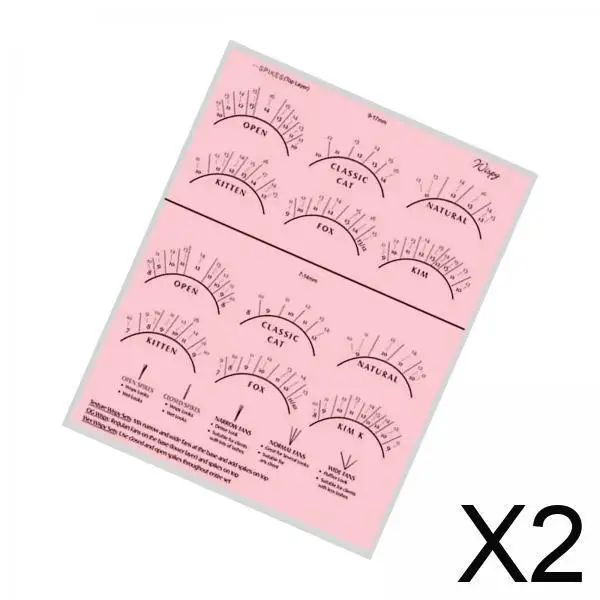 

2xPractice Eyelash Lash Book Professional Lashes Training Exercise Girls Women pink