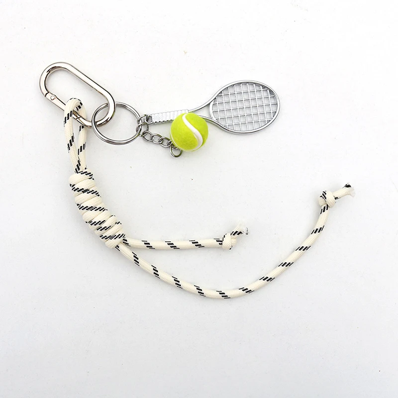 Bag Charm Mobile Phone Chain Tennis Baseball Badminton Football Pendant Personality Ins Style Braided Lanyard