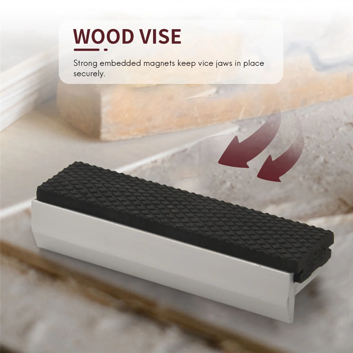 أغطية وسادات فكي ملزمة عالمية ناعمة مقاس 4 بوصات، واقي متعدد الأغراض لأي نائب معدني، قطعتان، فضي #5