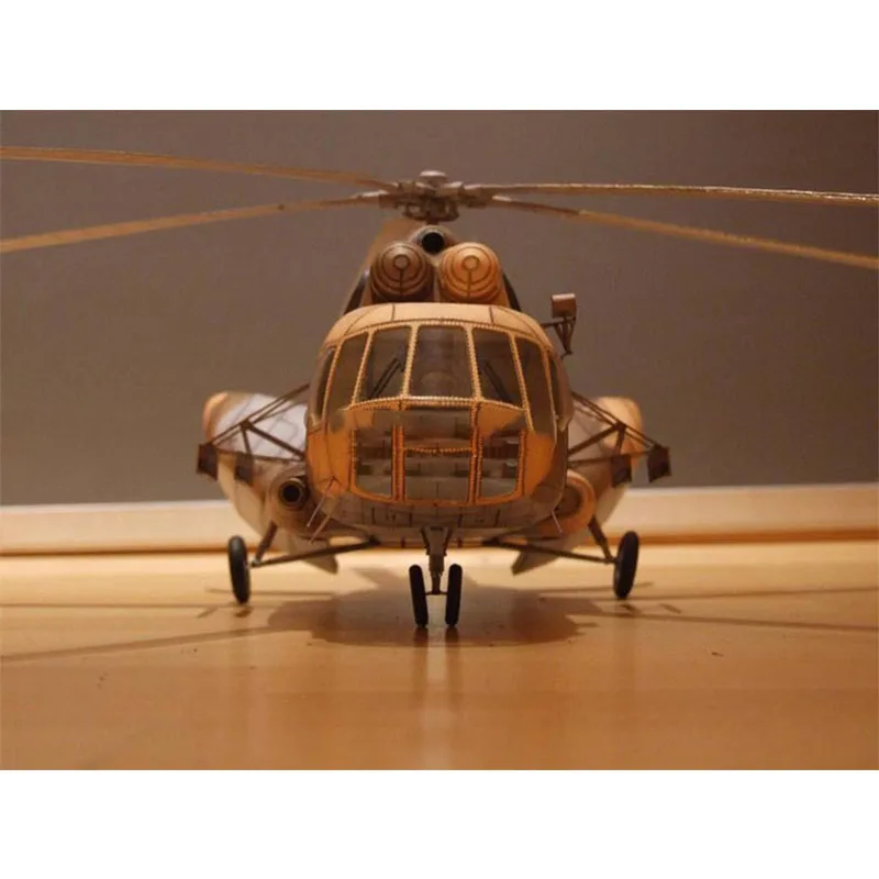 1:33 Polish Mi-17 Medium Helicopter Paper Model Transport Helicopter Handcraft Paper Model Papercraft Collection Home Decoration