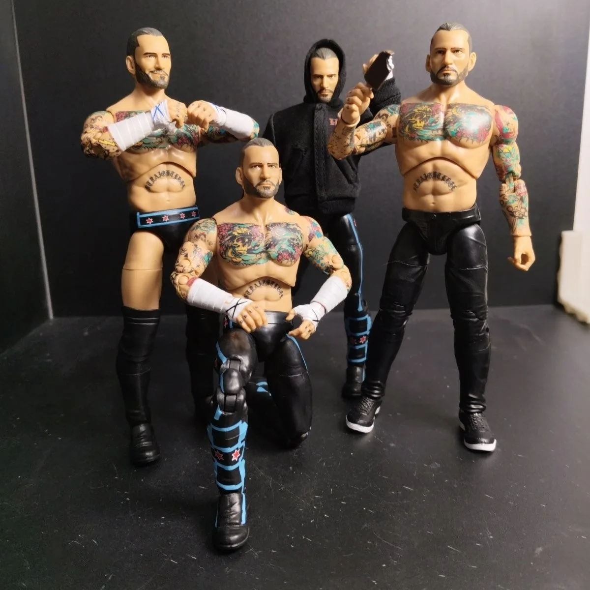 CM PUNK Coleção Incomparável Rara AEW/WWF/WCW Figuras de Ação PVC All Elite Série de Coleção de Lutas 6'