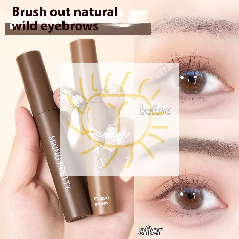 Liquid Dyeing Eyebrow Cream Long-lasting Waterproof Natural Dark Brown Eye Brow Tint Eyebrow Enhancer 3 Colors Mascara Cosmetic