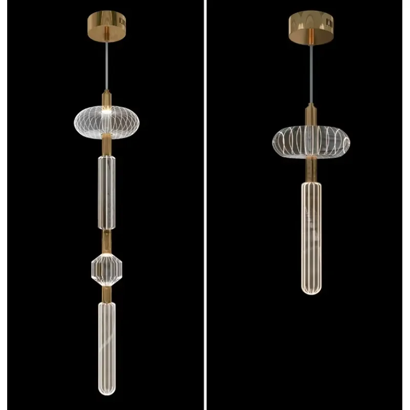for Stylish and modern small LED chandelier, suitable for home office aisle background wall long line lighting