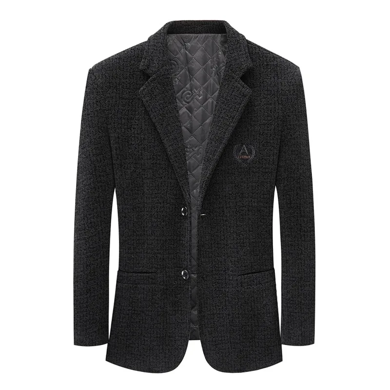 

New Men's High Quality Fashion Business Korean Version Slim-fit Trend Banquet Handsome Casual Chenille Suit Tweed Suit Jacket