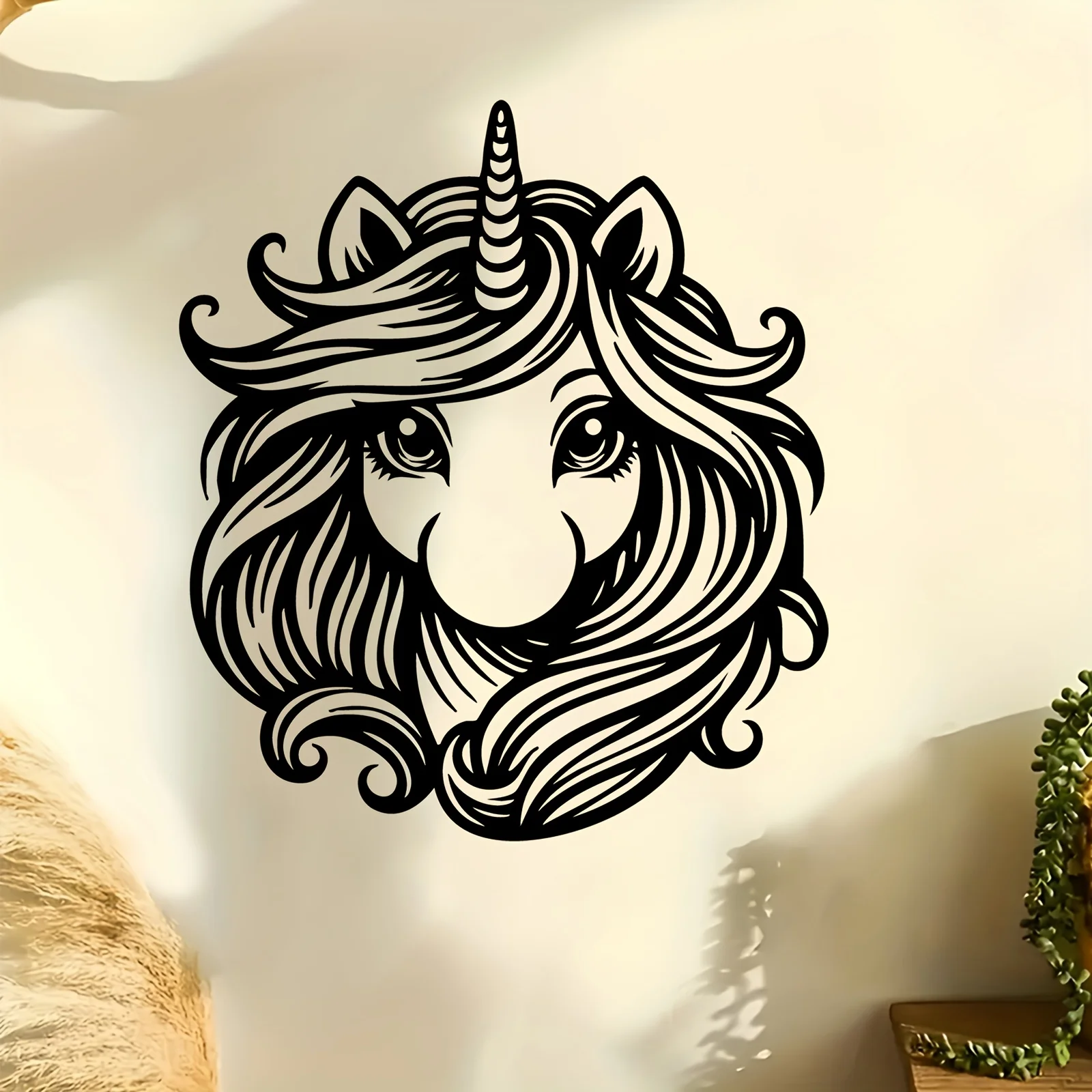 Modern Unicorn Aluminum Wall Art 12x16 Inch Waterproof Durable Metal Decor for Home Garden Fence Bedroom Living Room