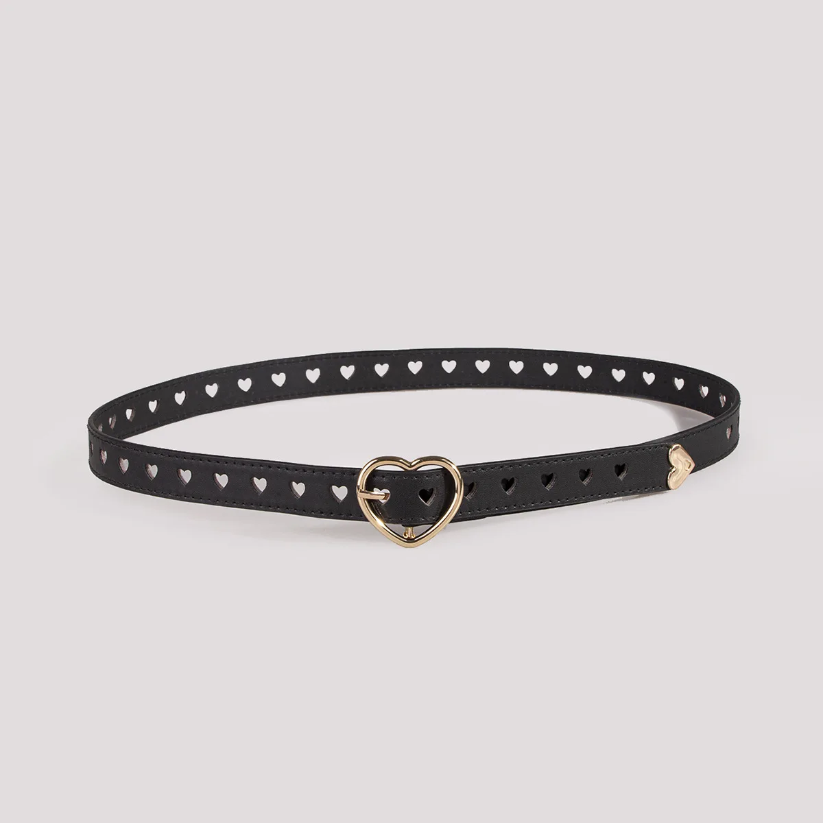 New Y2K Hollow Out PU Leather Women Belt, Heart Pin Buckle, Versatile Ins Fashion Waistband