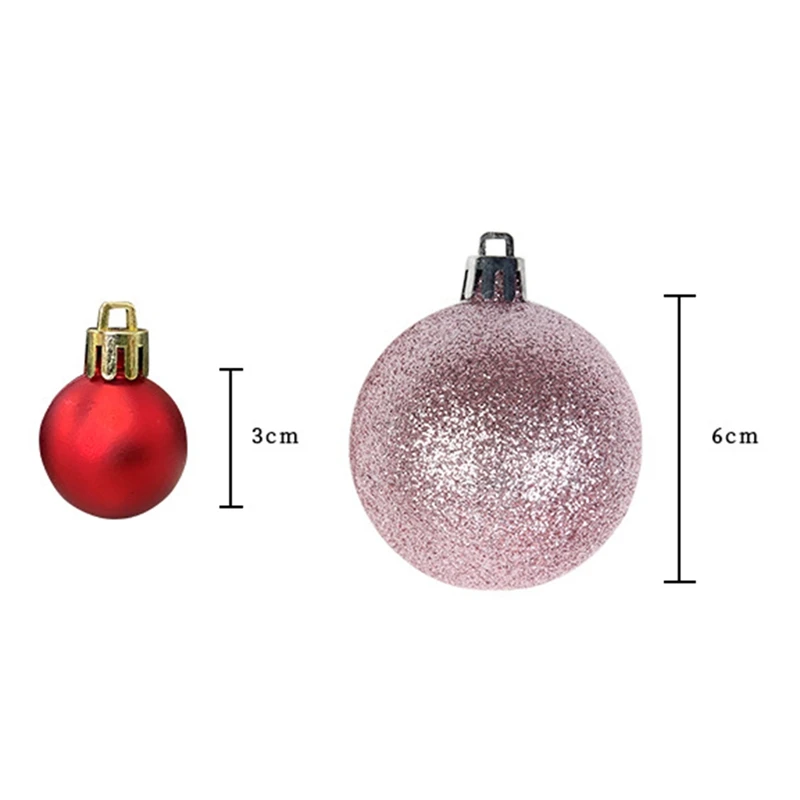 Bolas de Navidad de colores surtidos, adornos para árboles de Navidad, decoraciones colgantes para árboles, regalo de Año Nuevo