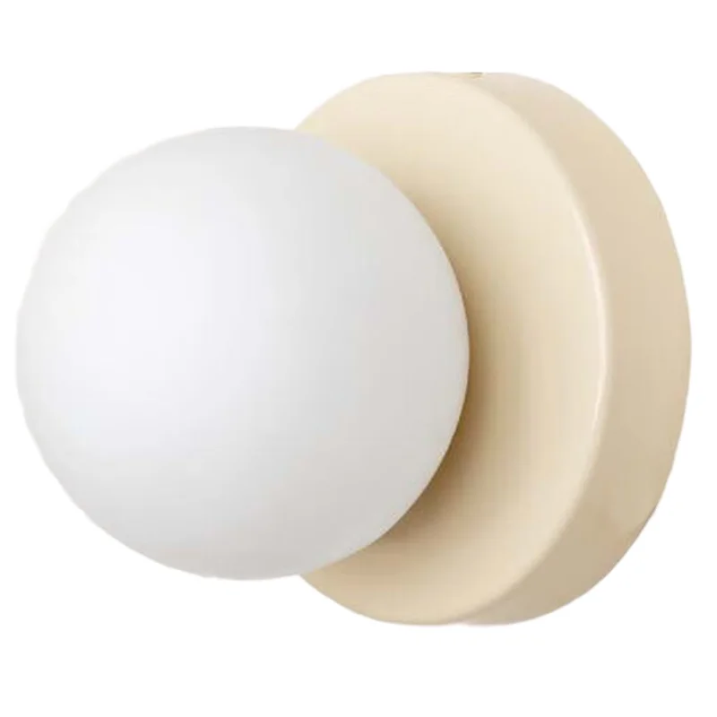 

Настенный светильник ABJI-LED Nordic Glass для спальни, кабинета, прихожей, лестницы, коридора, входной зоны, минималистичный светильник-бра, бежевый