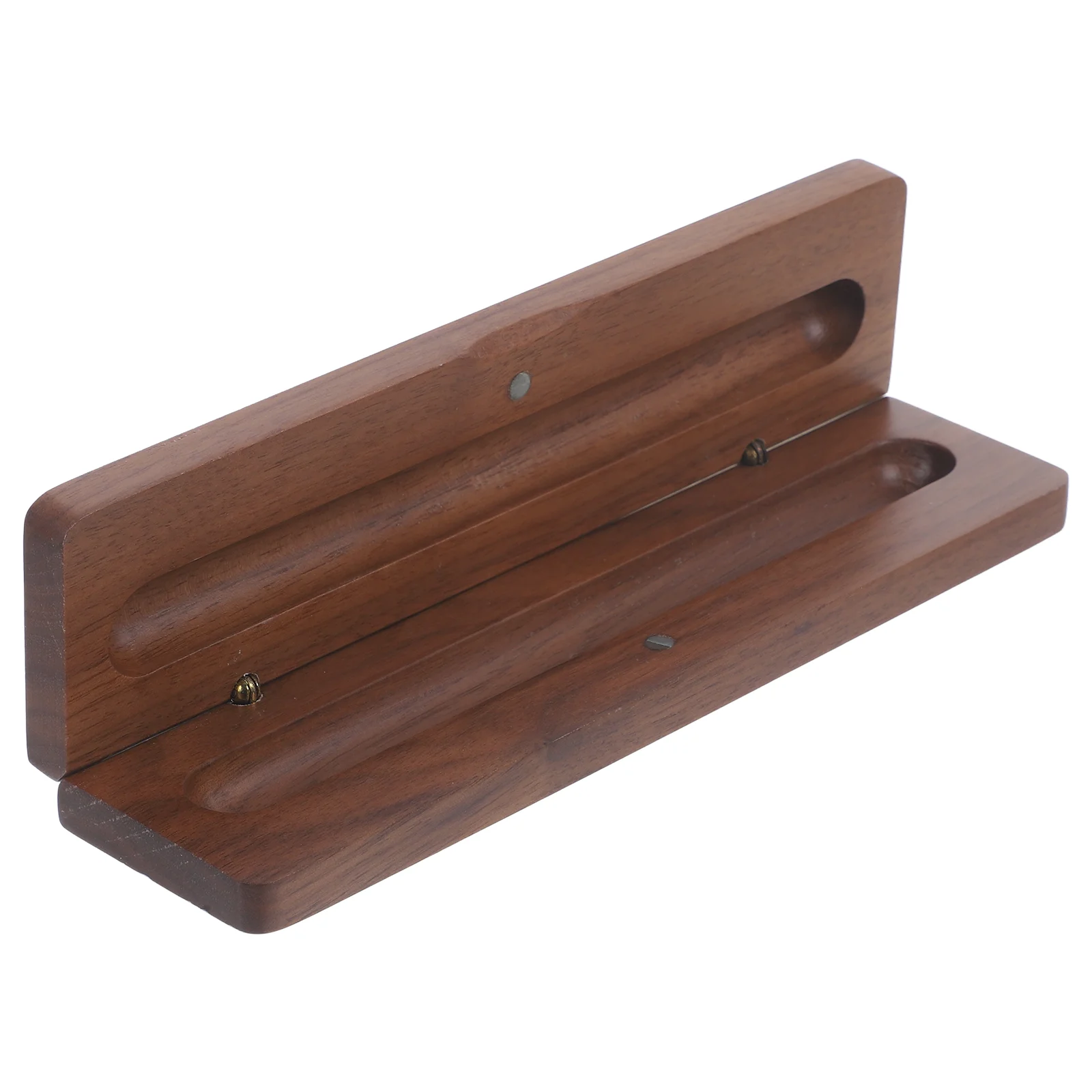 

1Pc Clamshell-type Pen Box Wooden Pen Storage Box Display Box Storage Organizer Wooden Pen Storage Organizer