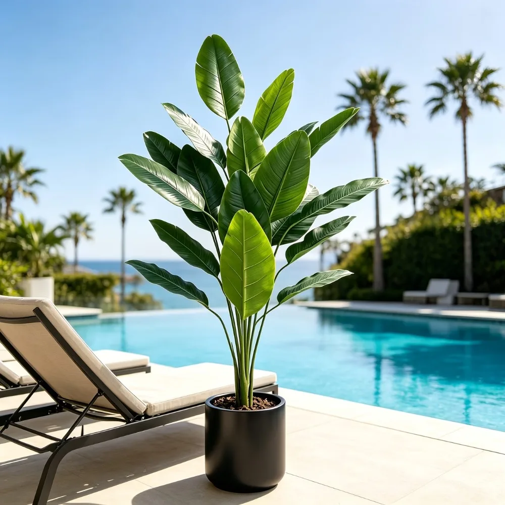 1PC 105cm Giant Artificial Banana Tree 15Leaves Outdoor Artificial Greenery  for Indoor/Outdoor Christmas Decora 2026