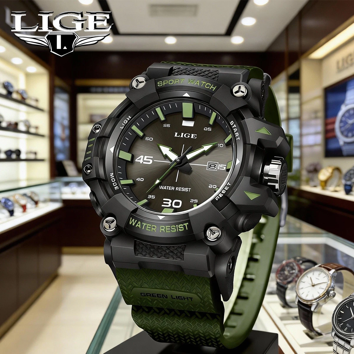 

Мужские часы LIGE 2026: Хит продаж, спортивные, люксовые, военные, кварцевые, с датой, хронографом. Relogio Masculino, reloj hombre.