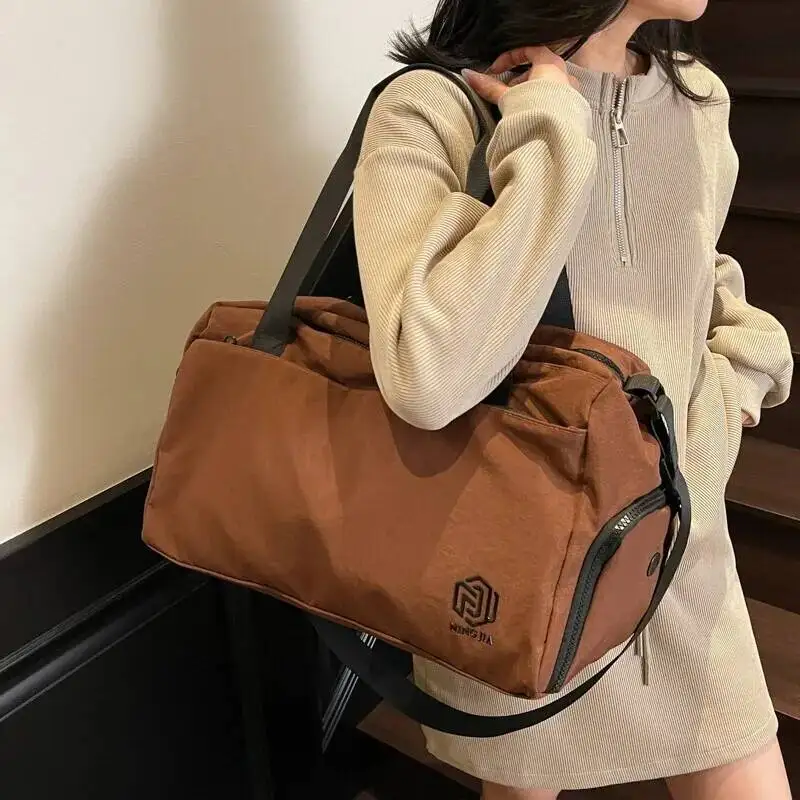 

2025 Fashion Simple Casual Travel Bag Large Capacity Luggage Storage Bag Water-Resistant Dry-Wet Separation