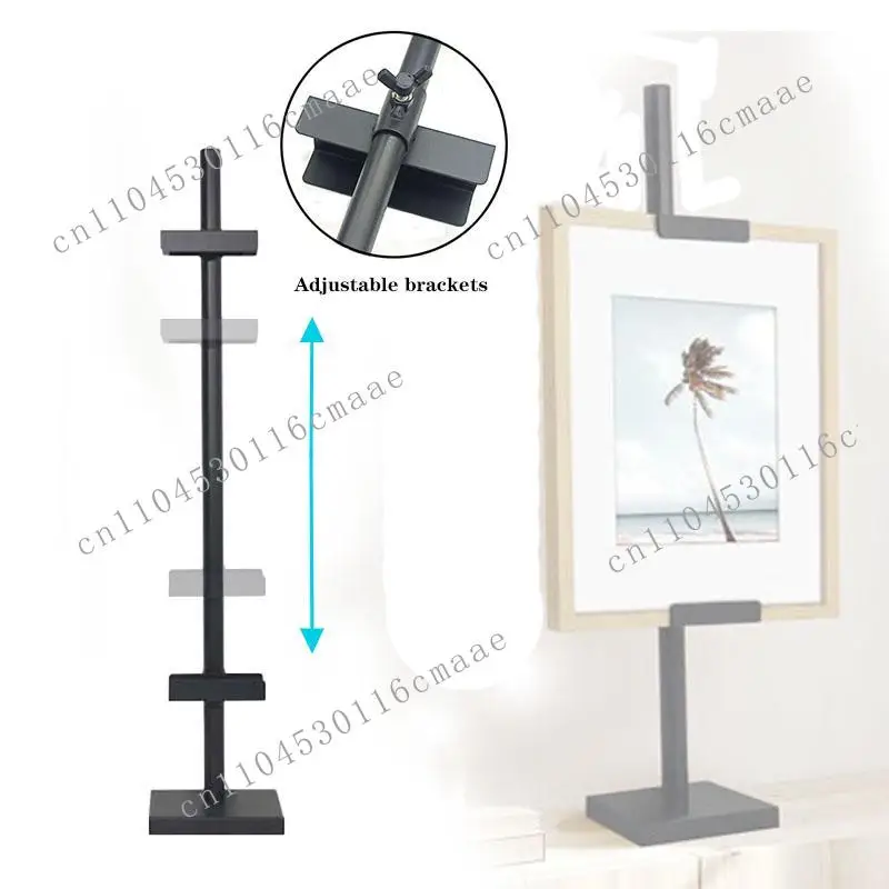 Desktop frame holder, adjustable frame up to 28 inches high, black frame holder for display