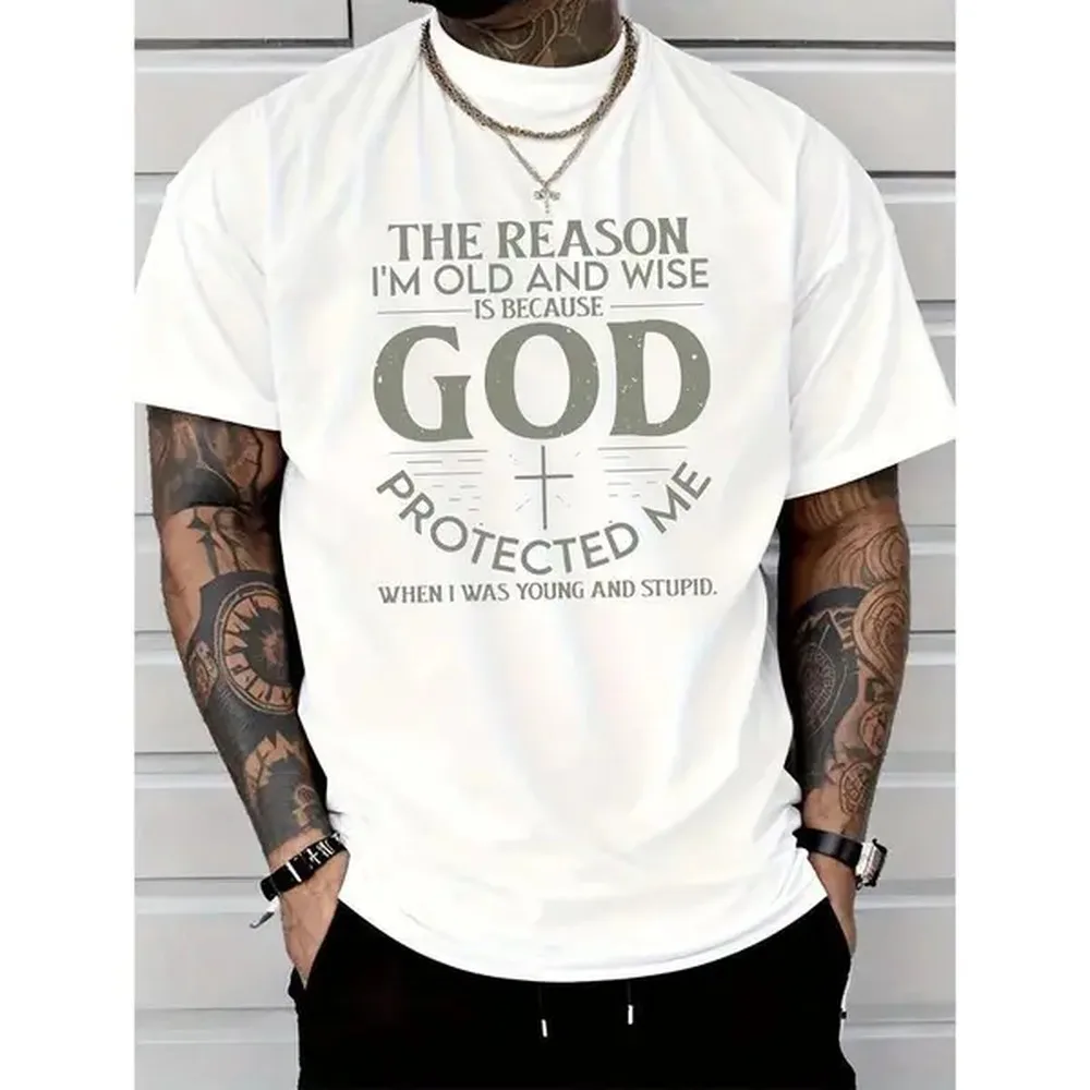 Men's Korean Style Preppy Tee, Cute 