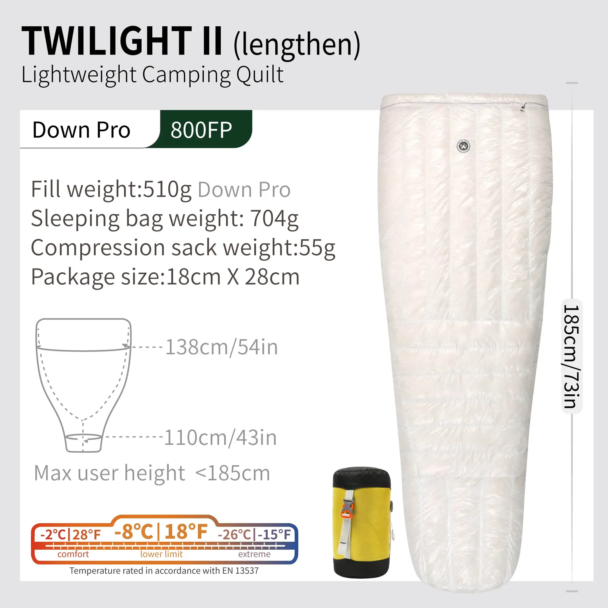 AEGISMAX Wind Hard Twilight Mummy Style Down Sleeping Bag 10D