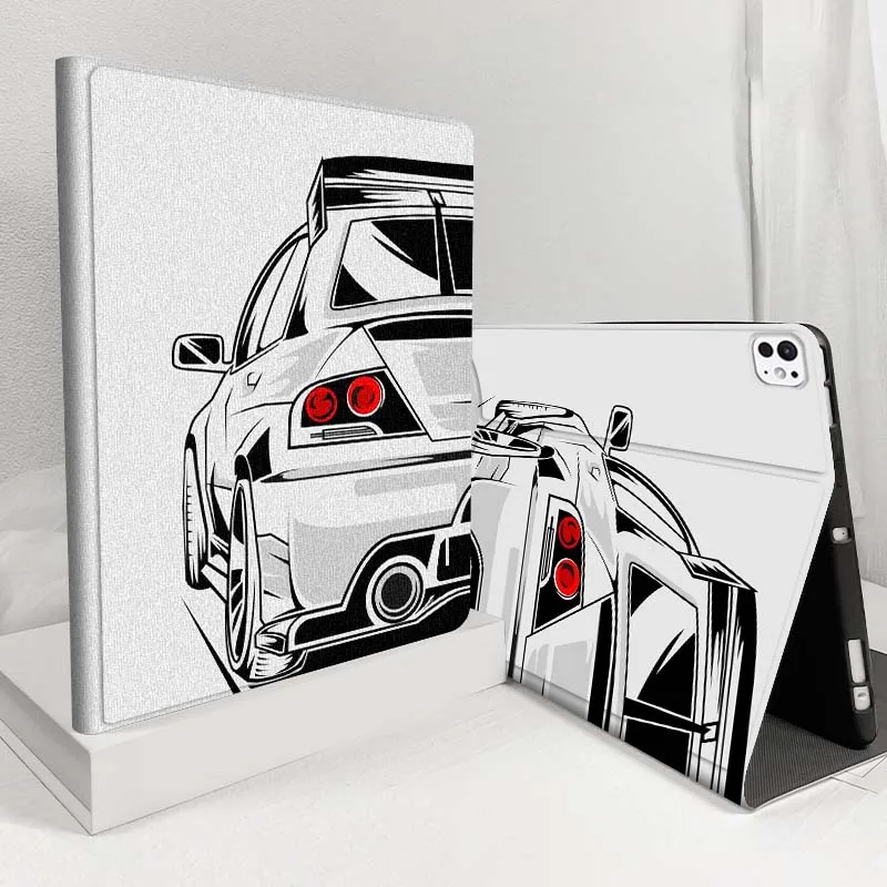 

Black car illustration For iPad Pro Air 5 4 3 13 11 8 7 6 5 10th 7th 6th 10.5 12.9 10.9 Tablet Case