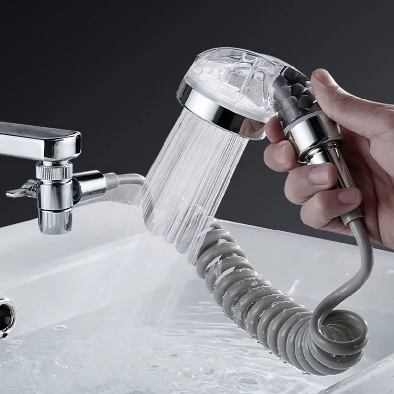 Pressure Boosting Hand Washing Shower Nozzle Group Shower Faucet Washbasin Sink External Shower Extender Bathroom