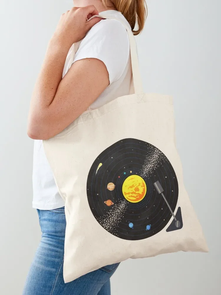 

Solar System Vinyl Record Tote Bag canvas bags custom canvas bag free delivery bags reusable shopping bag