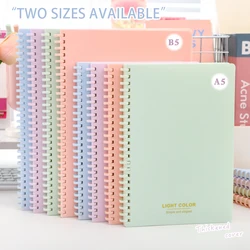 A5/B5 Multi color Soft Elastic Spiral Soft Coil Notebook 70 sheets, with an easy to tear inner page design