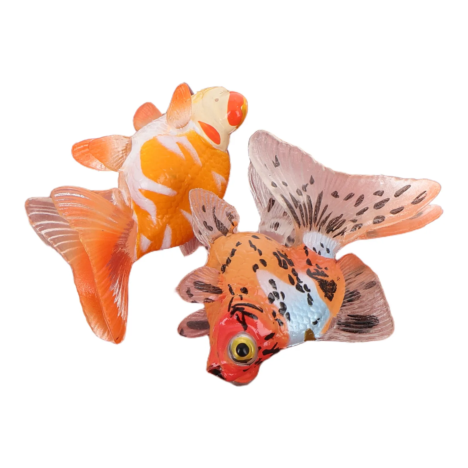 

2 шт. реалистичных пластиковых имитированных золотых рыбок для развития когнитивных способностей малышей, декор для аквариума, украшение для аквариума