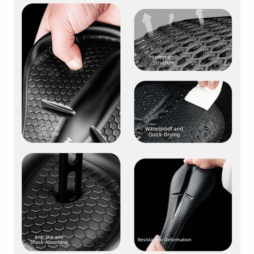 Silicone Bike Saddle Cover Anti Slip Shock-absorbent Bicycle Seat Cover Waterproof Breathable Bike Seat Cushion Pad