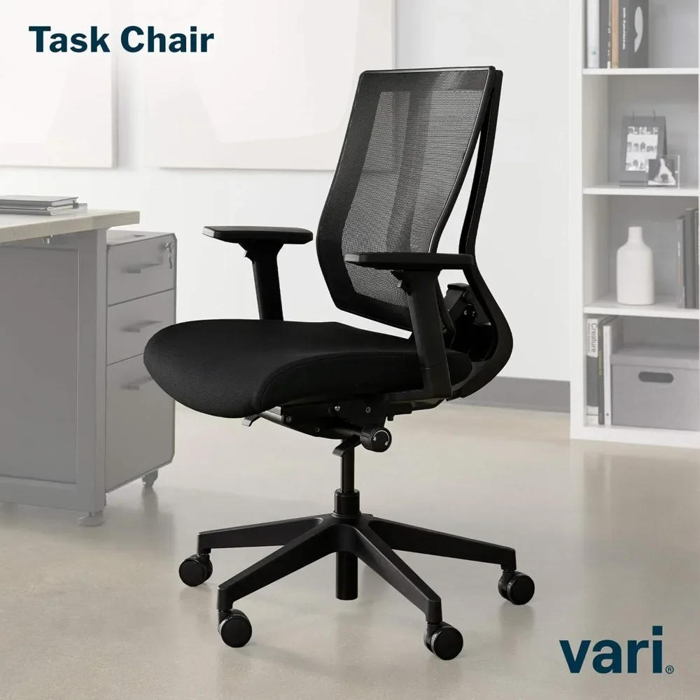 Task Chair- Varidesk Comfortable Ergonomic Office Chair with Mesh, Armrests and Rolling Casters - Easy Assembly, 300lb Capacity