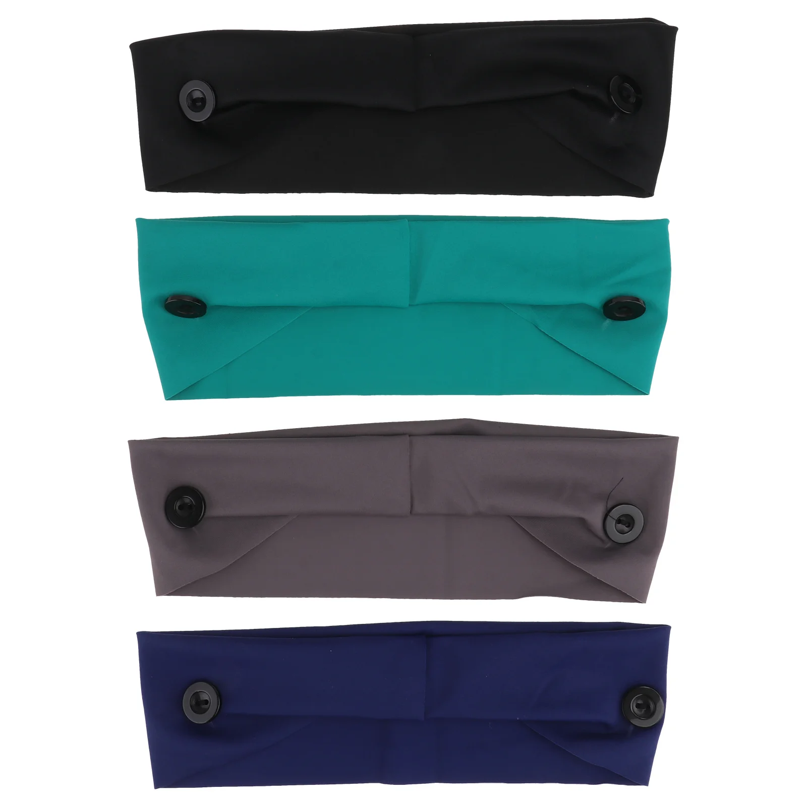 

4 шт., впитывающие пот ленты для волос, маска на пуговицах, спортивный аксессуар для волос, дышащий для бега, повседневная одежда