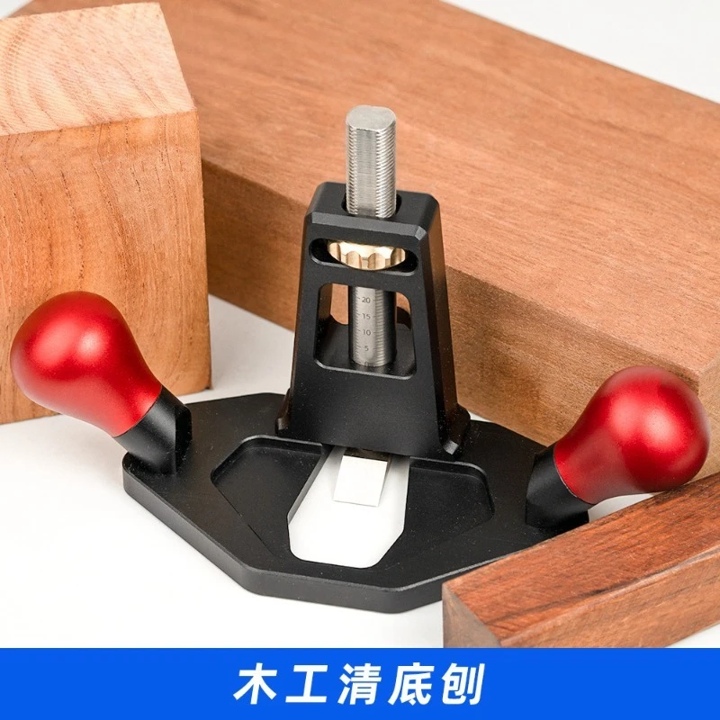 European Style Groove Hand Plane, Ebony Wood Single Line Bottom Cleaning Plane for Tenon Shoulder & Right Angle Grooving