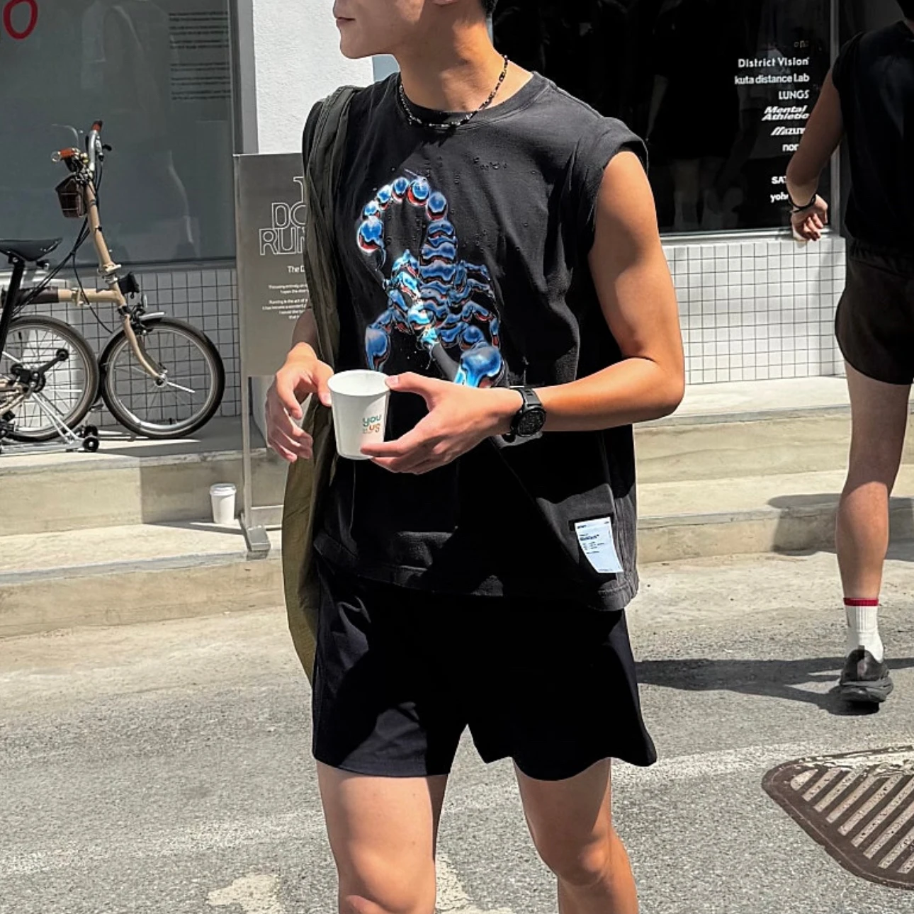 

Высококачественная модная футболка с принтом скорпиона, дышащая, с круглым вырезом, из чистого хлопка, с коротким рукавом, молодежная, летняя, повседневная, топ.