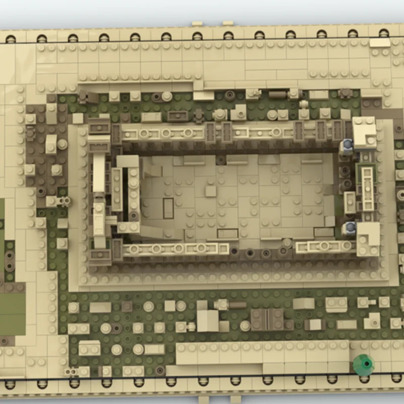 1513pcs MOC 고대 건축 시리즈 파르테논 클래식 사원 디자인 DIY 모델 빌딩 블록 생일 장난감 선물
