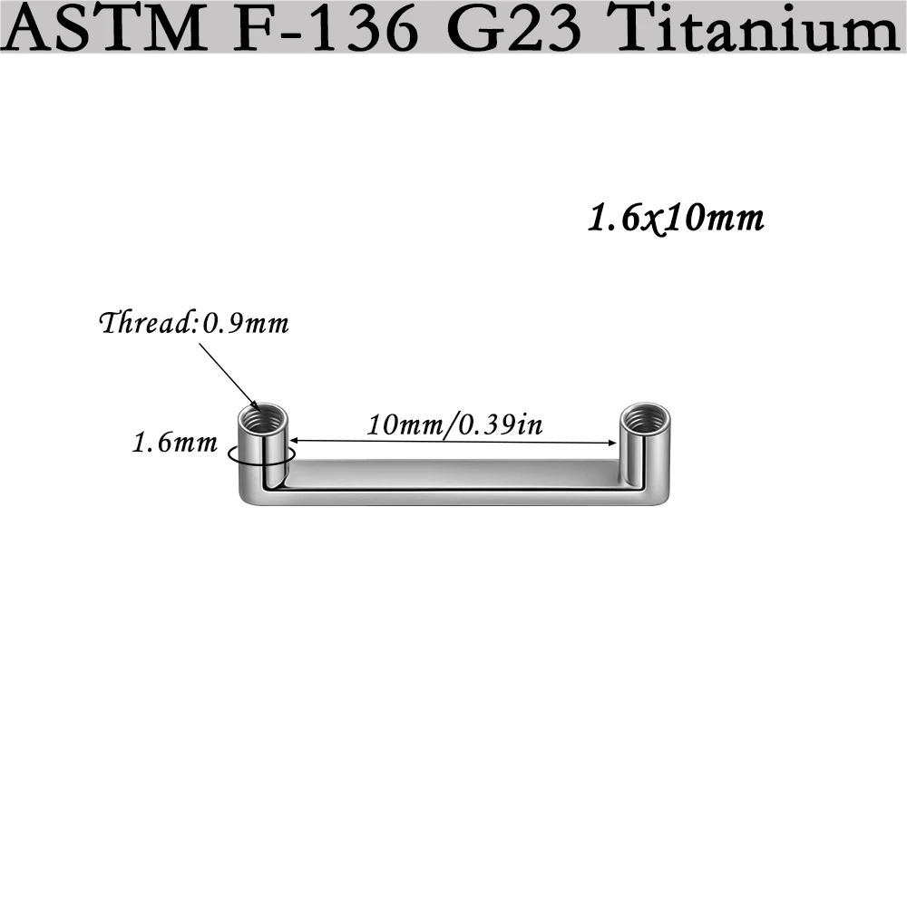 G23 Titanium Surface Piercing Double Threaded Dermal Anchor