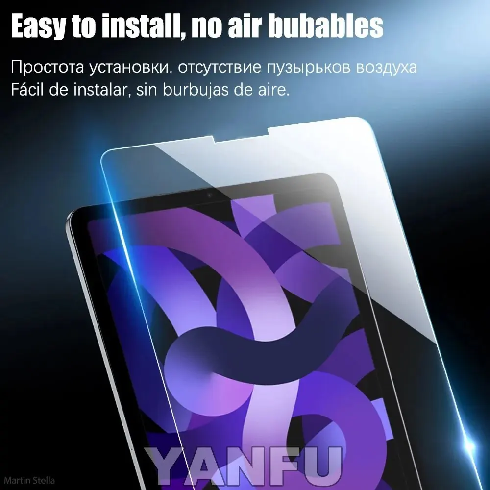 2Pcs Tempered Glass Screen Protector Cover For iPad Air 5 4 Pro 11 12.9 Ipad 9th 10th 8th 7th 6th 5th Gen Mini 6 5 4 9.7 Film
