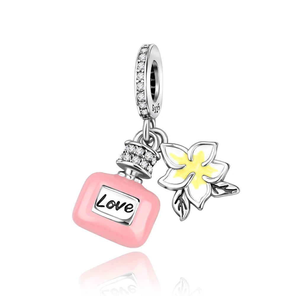 

Danturn 925 Sterling Silver Original Beads Perfume Dangle Charm fit Snake Chain Bracelet Fashion Women Jewelry Making