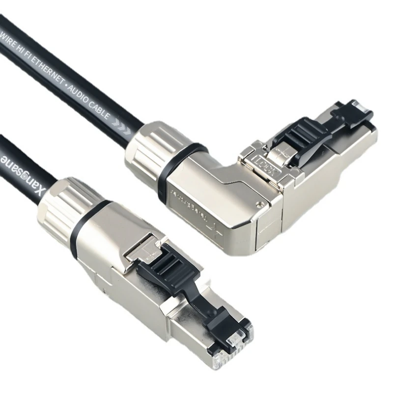 

Pure Silver CAT8 Ethernet Cable 40Gbps 2000MHz RJ45 Network Patch Cord for Laptops HiFi Audio Line