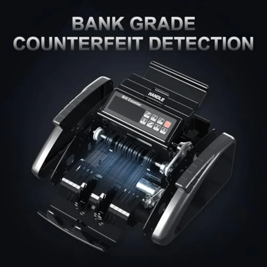 AL1000 Money Counter Machine with Value Counting Support for Dollar and Euro Advanced UV MG MT IR DD Counterfeit Detection Feat