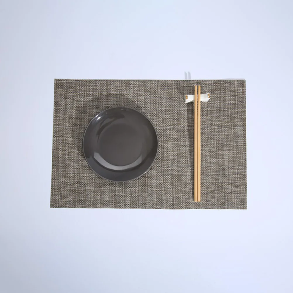 

6Pcs PVC Place Mats Modern Minimalist Design Non-Slip Dining Table Mat Set Reusable Dishware Pad for Kitchen Restaurant Holiday