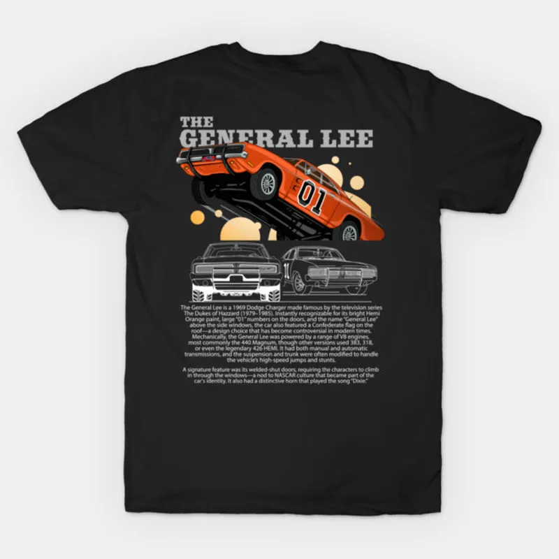 Retro Dukes of Hazzard Vintage Hazzard County Racing Graphic T-Shirt General Lee 01 Muscle Car Tee Classic 80s TV Fan Gift Top