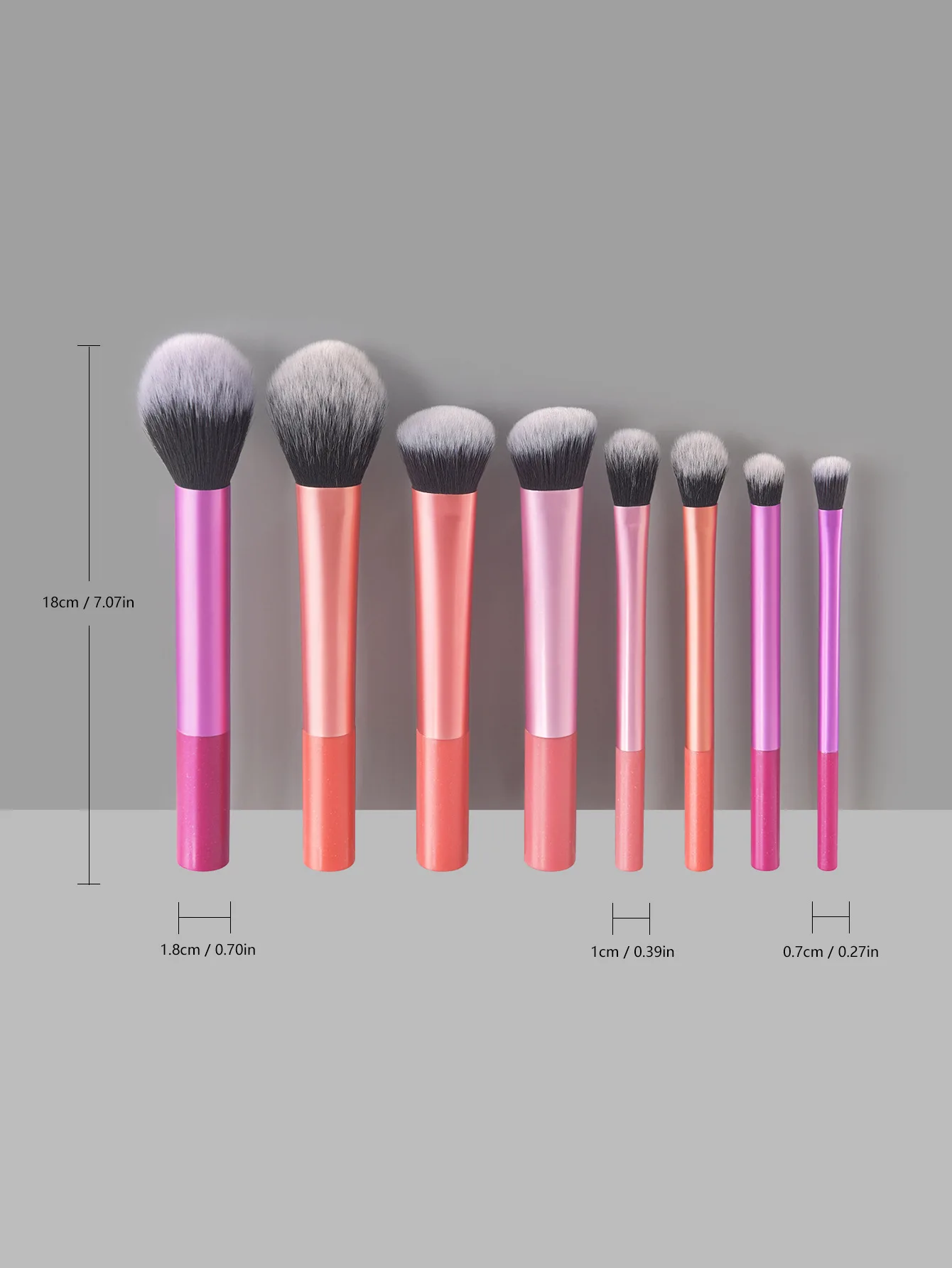 8 pezzi Pro facili da pulire, set di pennelli per trucco: morbidi, capelli sintetici premium, senza crudeltà, fondotinta, fard, ombretto
