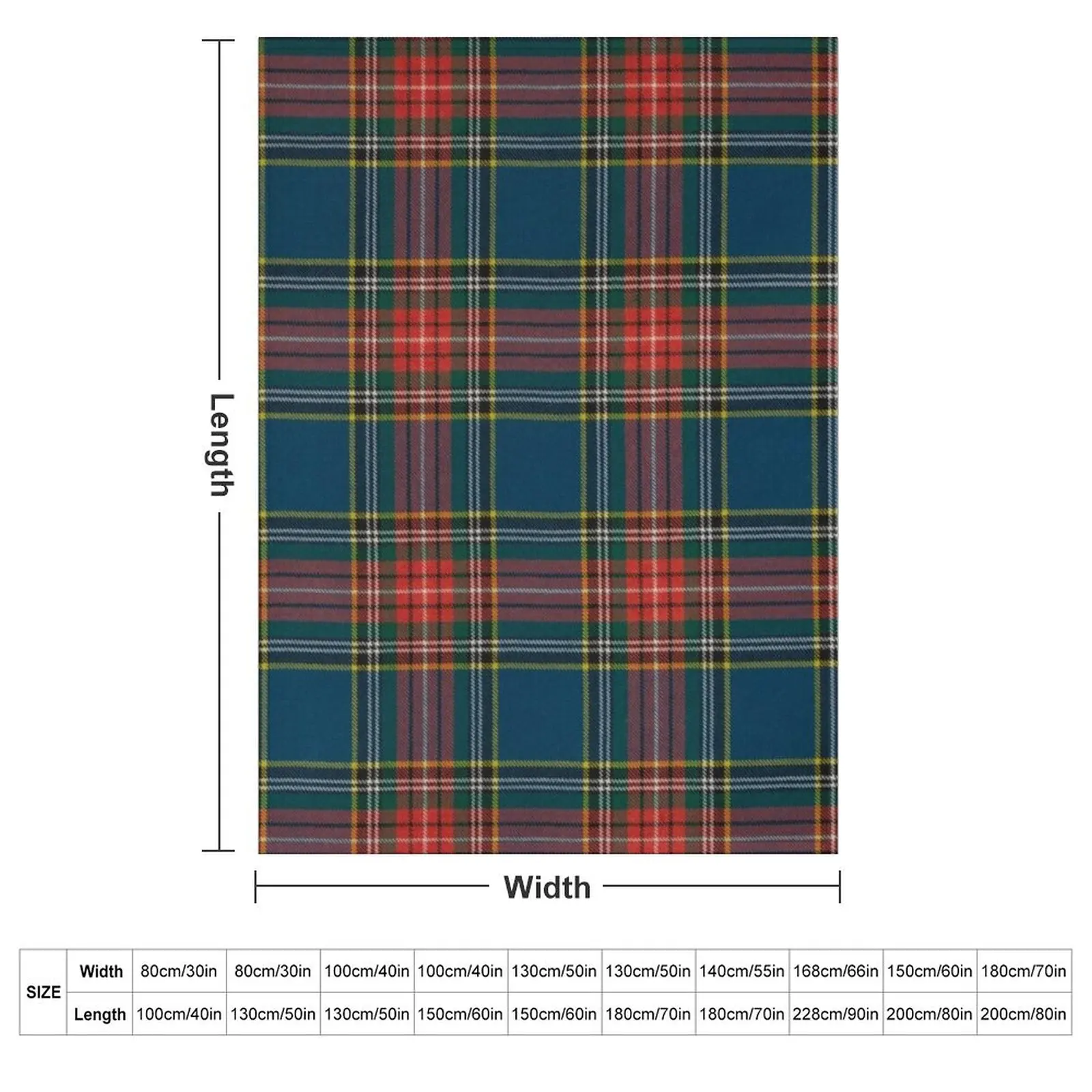 MacBeth Scottish Tartan Throw Blanket couch cozy soft plush fuzzy picnic outdoor blanket