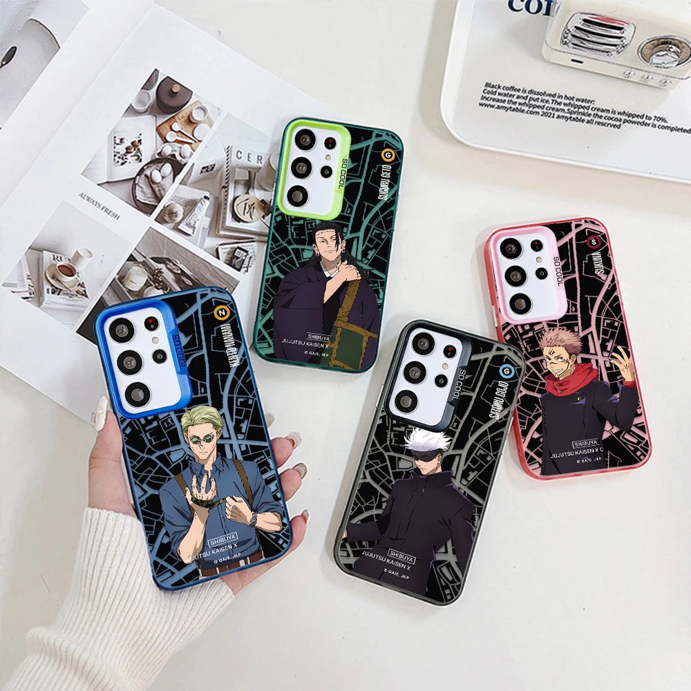 Anime Jujutsu Kaisen Case for VIVO Y15S Y16 Y17S Y21 Y22S Y27 Y50 Y91 Y93 V23 V25 V27 V29 S1 Pro 5G Matte Shockproof Back Cover