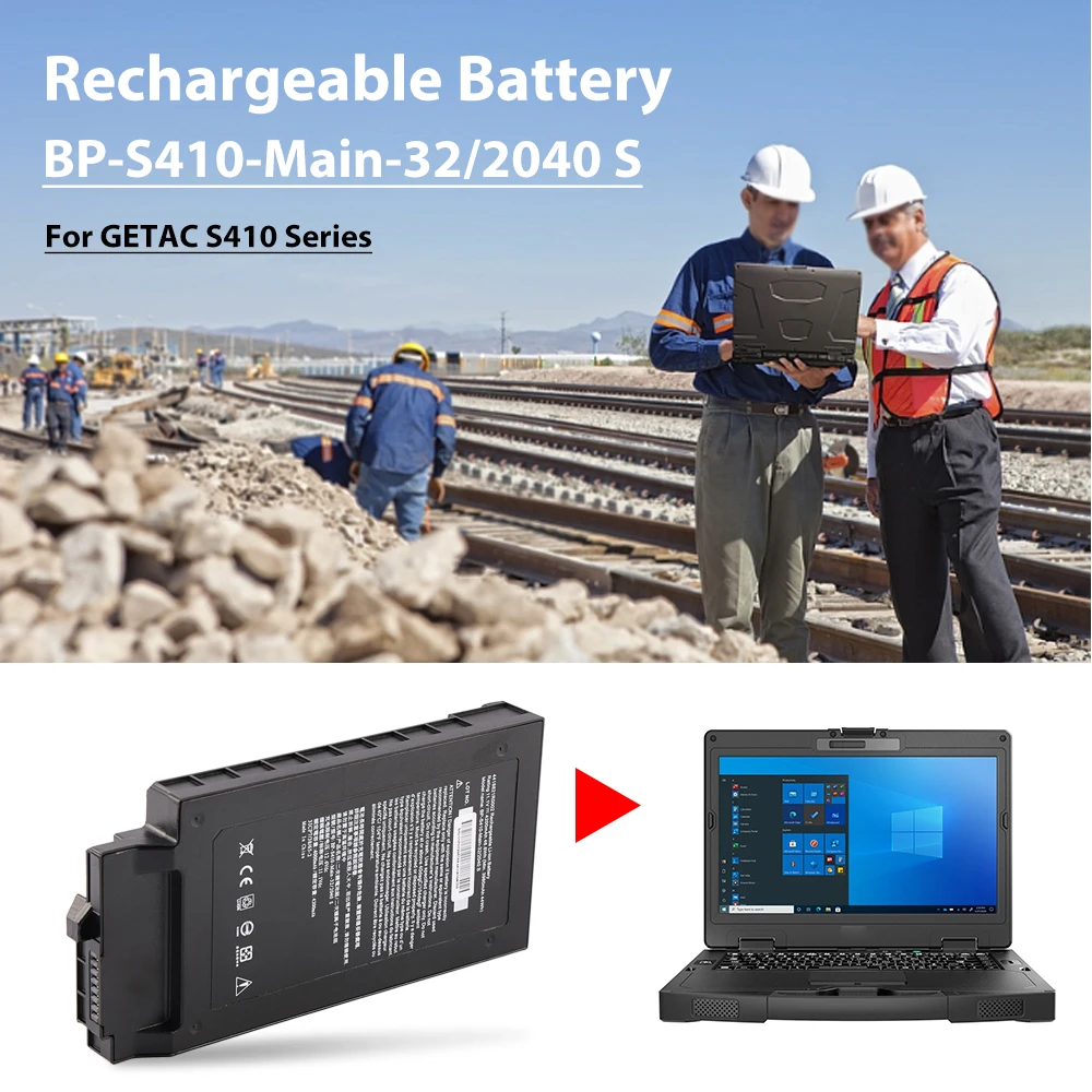 BP-S410-Main-32/2040 S Battery Replacement For Getac S410 Semi-Rugged Notebook BP-S410-Main-32/2040 S S410 BP-S410 Main Battery