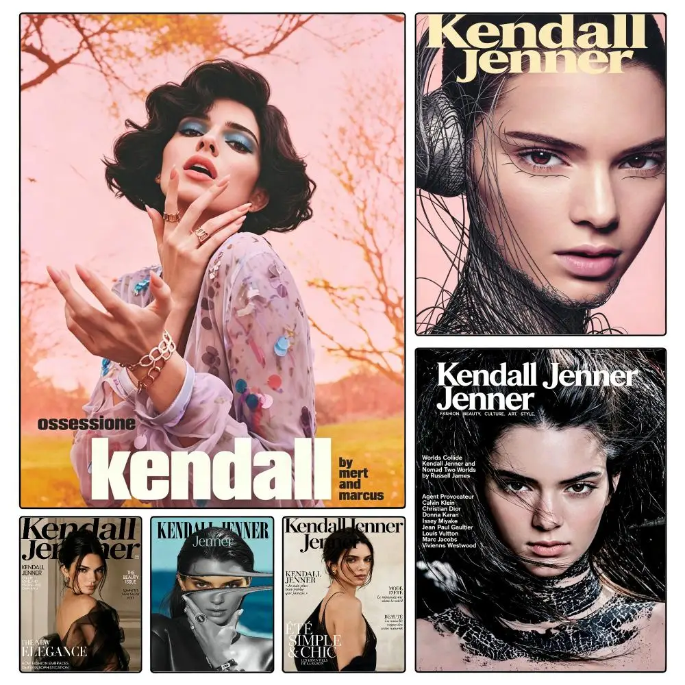 actress Kendall Jenner Poster Poster Waterproof HD Unframed Self‑Stick Decor Wall Art for Home Room Decoration Gift