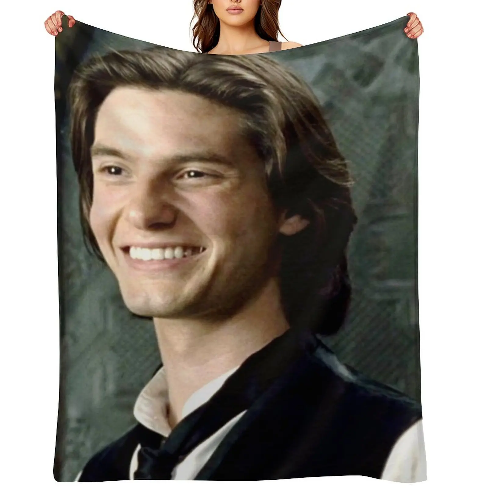 

Ben Barnes in The Picture of Dorian Gray Throw Blanket halloween Kid'S Flannel Fabric Blankets