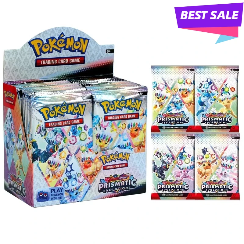 30PCS-360Pcs Ascended Heroes Card Destined Rivals Prismatic Evolutions Scarlet Violet 151 English ME01 Booster Cards Toys Gifts