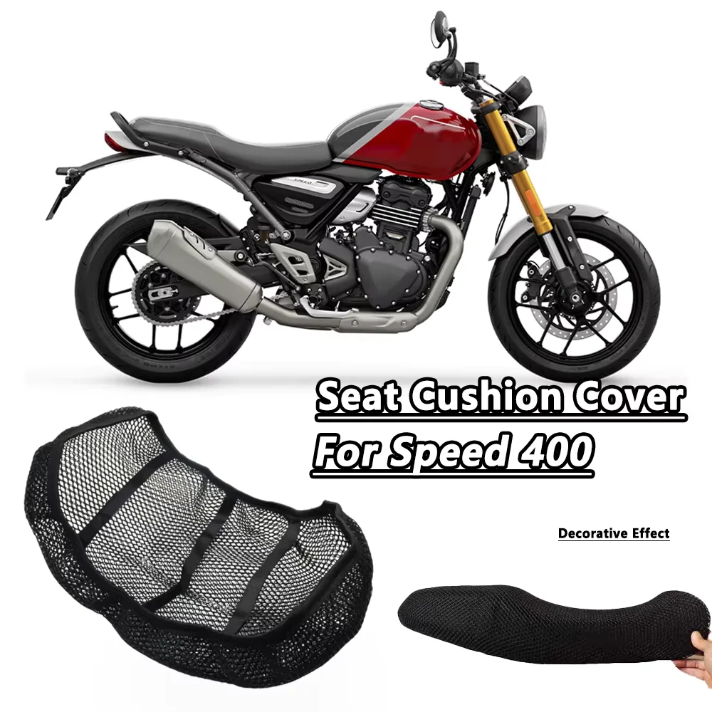 

For Speed 400 Speed400 Mesh Motorcycle Seat Cover 3D Elastic Breathable Heat-resistant Anti-Slip Protector Cover