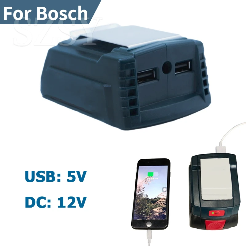 Dual USB Adapter Converter BAT609 BAT618 For Bosch 18V Li-ion Battery USB Charging Power Tool Parts Accessories Battery Adapters