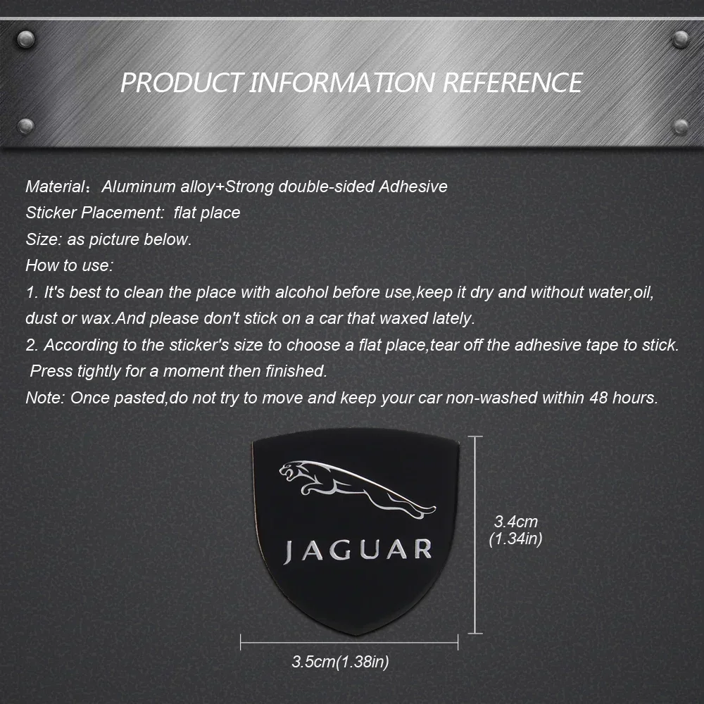 Car Trunk Whole Body Emblem Sticker for Jaguar XEL XFL XJ6 XK XF XJL XE X260 X Type F-Type S-Type F Pace XJ E-pace Accessories