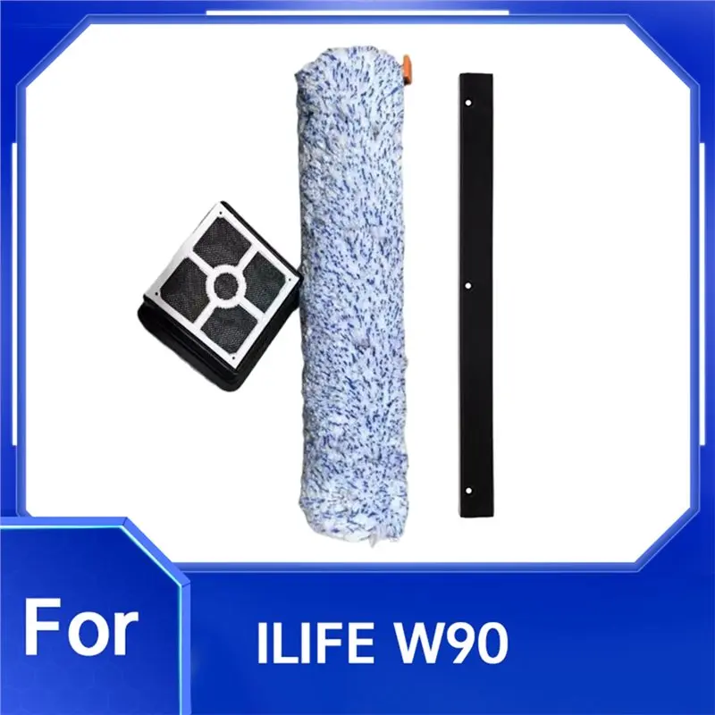 B51C استبدال تصفية ممسحة القماش المطاط مكشطة عدة ل ILIFE W90 قطع غيار المكنسة الكهربائية اللاسلكية اللاسلكية